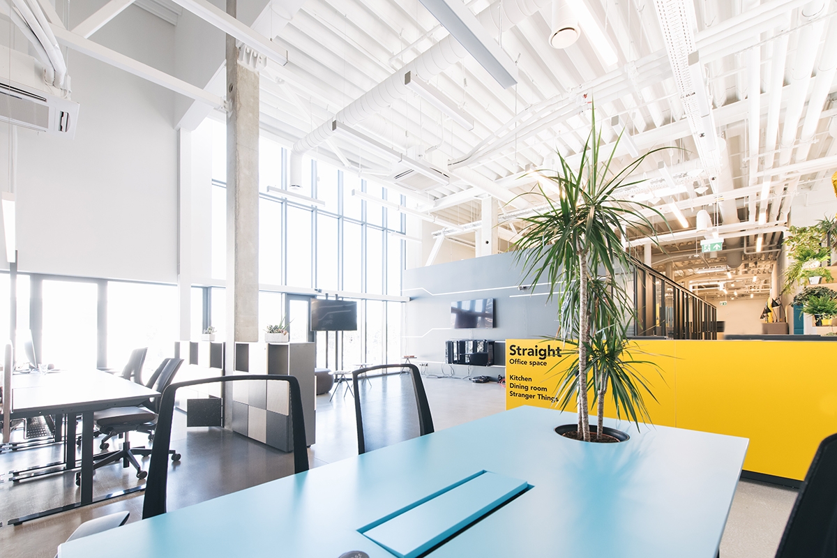 Modern interior of spacious office building